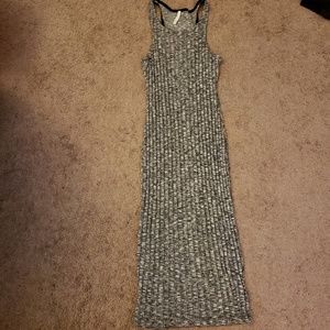 A+ Ellen gray knit ribbed dress Sz L